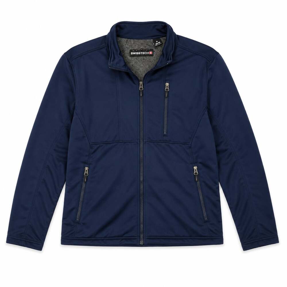 Swiss Tech Men's Blue Softshell Full Zip Jacket